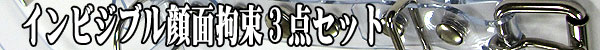 顔面拘束と赤い飾り石の首輪